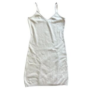 Brandy Melville White knit mini dress